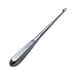 Bruns Spinal Curette, Size 2, Oval Cup, Angled, Overall Length 8" (2,0,3mm) 