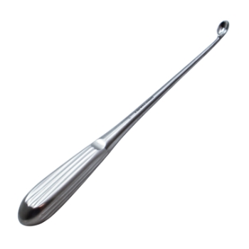 Bruns Spinal Fusion Curette, Size 5, Curved, Oval Cup, Overall Length 9" (229mm) 