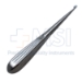 Bruns (Spratt) Curette, Size 2, Straight, Oval Cup, Hollow Handle, Overall Length 9" (229mm) - D9124