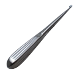 Bruns (Spratt) Curette, Size 2, Straight, Oval Cup, Hollow Handle, Overall Length 9" (229mm) 