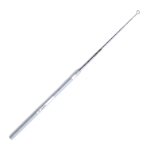 Buck Ear Curette, Angled Head, Blunt, Size 2, 2.5mm Outer Diameter, Overall Length 6" (150mm) 