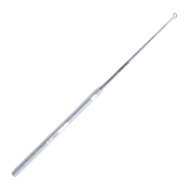 Buck Ear Curette, Angled Head, Blunt, Size 2, 2.5mm Outer Diameter, Overall Length 6" (150mm) 