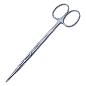 Buck Ligature Scissors, Straight, With Notch, 41mm Mid-Screw To Tip, Two Tone Finish, Overall Length 5" (127mm) 