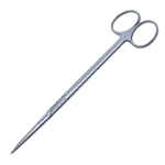 Buck Ligature Scissors, Straight, With Notch, 41mm Mid-Screw To Tip, Two Tone Finish, Overall Length 7" (180mm) 