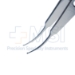 Buratto Lasik Flap Forceps, Curved Shaft, Serrated Disk Shaped Tips, Three Hole Handle - 11-6-6169