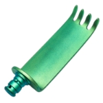 C-SlimLine Medial Retractor Blade, 60mm x 20mm, Long Teeth, Titanium, Overall Length 2-3/4" (70mm) 