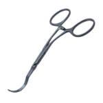 Castaneda Neonatal Clamp Forceps, Curved Jaws, Curved Handles, Overall Length 4-3/4" (121mm) 