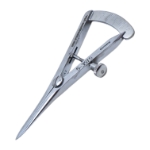 Castroviejo Caliper, Measures 0mm-20mm In 1mm Increments, Scale Readings On Both Sides, Thumb Screw Mechanism, 38mm Mid-Screw to Tip, Overall Length 3-3/8" (86mm) K3-9000,08-12101,E2404