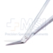 Castro Corneal Scissors, Angled, Right, Blunt Tips, 16mm Mid-Screw To Tip, Overall Length 4.2" (106mm) - 5-4333-R