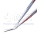 Castroviejo Corneal Scissors, Angled, Blunt Tips, Universal Miniature Model, 19mm Mid-Screw To Tip, Flat Handle, Overall Length 4-1/4" (106mm) - 5-4334