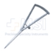 Castroviejo Caliper, Straight, Measures 0mm-40mm, Adjusting Screw, 1mm Increments, Overall Length 7" (178mm) - 1315-0041BX