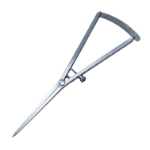 Castroviejo Caliper, Straight, Measures 0mm-40mm, Adjusting Screw, 1mm Increments, Overall Length 7" (178mm) 