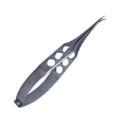 Castroviejo Corneal Scissors, Curved, Blunt Tips, Medium Blades, 10mm Mid-Screw To Tip, Three Hole Handle, Overall Length 4-3/8" (111mm) 522972,11/5/3331,K4-2220