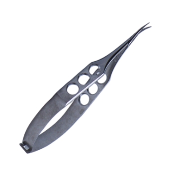 Castroviejo Corneal Scissors, Curved, Blunt Tips, Medium Blades, 10mm Mid-Screw To Tip, Three Hole Handle, Overall Length 4-3/8" (111mm) 522972,11/5/3331,K4-2220