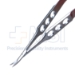 Castroviejo Corneal Scissors, Curved, Blunt Tips, Small Blades, 10mm Mid-Screw To Tip, Three Hole Handle, Overall Length 4-3/8" (111mm) - 11-5-3311