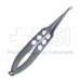 Castroviejo Corneal Scissors, Curved, Blunt Tips, Small Blades, 10mm Mid-Screw To Tip, Three Hole Handle, Overall Length 4-3/8" (111mm) - 11-5-3311