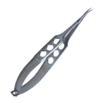 Castroviejo Corneal Scissors, Curved, Blunt Tips, Small Blades, 10mm Mid-Screw To Tip, Three Hole Handle, Overall Length 4-3/8" (111mm) 515667,11/5/3311,K4-2200