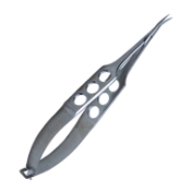Castroviejo Corneal Scissors, Curved, Blunt Tips, Small Blades, 10mm Mid-Screw To Tip, Three Hole Handle, Overall Length 4-3/8" (111mm) 515667,11/5/3311,K4-2200