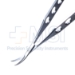 Castroviejo Corneal Scissors, Strong Curve, Blunt Tips, Large Blades, 15mm Mid-Screw To Tip, Three Hole Handle, Overall Length 4-1/2" (115mm) - 11-5-3371