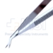 Castroviejo Corneal Section Scissors, Curved Left, Blunt Tips, Lower Blade 0.5mm Longer Than Upper Blade, 14mm Mid-Screw to Tip, Flat Handle, Overall Length 4-1/8" (105mm) - 5-4416