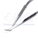 Castroviejo Corneal Section Scissors, Curved Right, Blunt Tips, Lower Blade 0.5mm Longer Than Upper Blade, 14mm Mid-Screw to Tip, Flat Handle, Overall Length 4-1/8" (105mm) - 5-4415