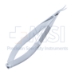 Castroviejo Corneal Section Scissors, Curved Right, Blunt Tips, Lower Blade 0.5mm Longer Than Upper Blade, 14mm Mid-Screw to Tip, Flat Handle, Overall Length 4-1/8" (105mm) - 5-4415