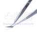 Castroviejo Corneal Section Scissors, Curved Right, Blunt Tips, Mid-Miniature Model, Lower Blade 0.5mm Longer Than Upper Blade, 13mm Mid-Screw To Tip, Serrated Flat Handle, Polished Finish, Overall Length 4-1/8" (105mm) - 5-4415-M