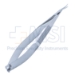 Castroviejo Corneal Section Scissors, Curved Right, Blunt Tips, Mid-Miniature Model, Lower Blade 0.5mm Longer Than Upper Blade, 13mm Mid-Screw To Tip, Serrated Flat Handle, Polished Finish, Overall Length 4-1/8" (105mm) - 5-4415-M