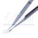 Castroviejo Corneal Section Scissors, Curved Right, Blunt Tips, Lower Blade 0.5mm Longer Than Upper Blade, 13mm Mid-Screw To Tip, Serrated Flat Handle, Matte Finish, Mid-Miniature Model, Overall Length 4-1/8" (105mm) - 5-4415-MM
