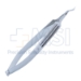 Castroviejo Corneal Section Scissors, Curved Right, Blunt Tips, 10mm Mid-Screw To Tip, Serrated Wide Handle, Polished Finish, Overall Length 4-7/8" (125mm) - 5-4415-WH