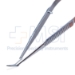 Castroviejo Corneal Section Scissors, Curved Right, Blunt Tips, Sub-Miniature Model, Lower Blade 0.5mm Longer Than Upper Blades, 9mm Mid-Screw To Tip, Serrated Handle, Polished Finish, Overall Length 4-1/8" (103mm) - 5-4415-X
