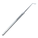 Castroviejo Cyclodialysis Spatula, Angled 1mm x 10mm Blade, Serrated Flat Handle, Polished Finish, Overall Length 5-3/8"(136mm) E0492,E0492