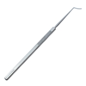 Castroviejo Cyclodialysis Spatula, Angled 1mm x 10mm Blade, Serrated Flat Handle, Polished Finish, Overall Length 5-3/8"(136mm) E0492,E0492