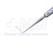Castroviejo Cyclodialysis Spatula, Double Ended, Gently Curved, 0.5mm x 10mm Blade, 0.5mm x 15mm Blade, Serrated Square Handle, Polished Finish, Overall Length 4-7/8" (125mm) - 5-1590