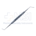 Castroviejo Cyclodialysis Spatula, Double Ended, Gently Curved, 0.5mm x 10mm Blade, 0.5mm x 15mm Blade, Serrated Square Handle, Polished Finish, Overall Length 4-7/8" (125mm) - 5-1590