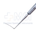Castroviejo Synechia Spatula, Double Ended, Gently Curved, Sharp, 0.5mm x 10mm Blade, 0.5mm x 15mm Blade, Serrated Square Handle, Polished Finish, Overall Length 5-1/8" (130mm) - 5-1585
