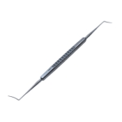 Castroviejo Synechia Spatula, Double Ended, Gently Curved, Sharp, 0.5mm x 10mm Blade, 0.5mm x 15mm Blade, Serrated Square Handle, Polished Finish, Overall Length 5-1/8" (130mm) K3-3150,E0474,08-07136,9237E,K3-3150,08-07136,E0474
