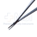 Castroviejo Microsurgery Needle Holder, TC, Straight, Smooth, With Lock, Flat Serrated Handle, Overall Length 7-1/4" (184mm) - 38-3568BX