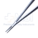 Castroviejo Microsurgical Needle Holder, Straight, 0.8mm Smooth Jaws, Standard Box Lock, Flat Serrated Handle, Overall Length 7" (180mm) - GF0018