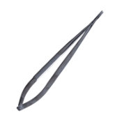 Castroviejo Microsurgical Needle Holder, Straight, 0.8mm Smooth Jaws, Standard Box Lock, Flat Serrated Handle, Overall Length 7" (180mm) 