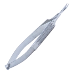 Castroviejo Mini Keratoplasty-Utility-Stitch Scissors, Curved, Very Small Sharp Tips, 13mm Mid-Screw To Tip, Serrated Wide Handle, Overall Length 4-7/8" (124mm) E3321 MWH,5606E,E3321 MWH