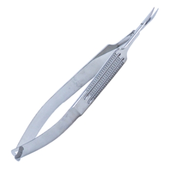Castroviejo Mini Keratoplasty-Utility-Stitch Scissors, Curved, Very Small Sharp Tips, 13mm Mid-Screw To Tip, Serrated Wide Handle, Overall Length 4-7/8" (124mm) E3321 MWH,5606E,E3321 MWH
