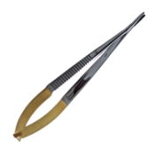 Castroviejo Needle Holder, TC, Straight, Serrated, With Lock, Overall Length 5-1/2" (133mm) 