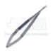 Castroviejo Needle Holder, Curved, 11mm Smooth Jaws, With Lock, Flat Serrated Handle, Overall Length 5-1/2" (140mm) - 466515J