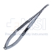 Castroviejo Needle Holder, Curved, Delicate, With Lock, 13mm Mid-Screw To Tip Length, Serrated Handle, Overall Length 5-1/2" (140mm) - 11-7-2631