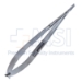 Castroviejo Needle Holder, Straight, Delicate, With Lock, 15mm Mid-Screw To Tip Length, Serrated Handle, Overall Length 5-1/2" (140mm) - 11-7-2611