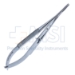 Castroviejo Needle Holder, Heavy, With Small Lock, 16mm Straight Jaws, Flat Serrated Handle, Overall Length 5-7/8" (148mm) - 5-4975