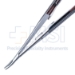 Castroviejo Needle Holder, Gently Curved, Medium 11mm Jaws, With Lock, Serrated Flat Handle, Overall Length 5-3/8" (137mm) - 5-4959