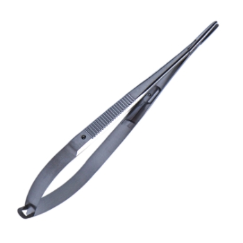 Castroviejo Needle Holder, Straight, Medium 12mm Jaw, With Lock, Overall Length 5-1/2" (140mm) 281914,11/7/2671,K6-1560,08-02135,E3861