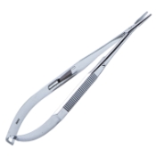 Castroviejo Needle Holder, Straight, Heavy 12mm Jaws, With Lock, 18mm Mid-Screw to Tip, Overall Length 5-3/4" (145mm) 1118130,May-61,K6-1560,08-02135,E3850